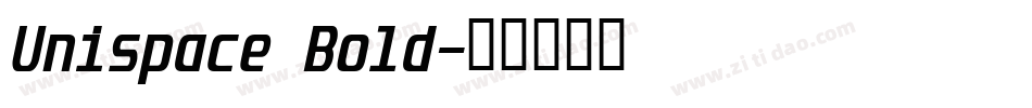 Unispace Bold字体转换